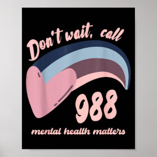 988 Mental Health S Suicide Prevention Awareness  Poster