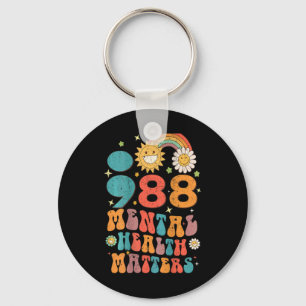 988 Mental Health S Suicide Prevention Retro Key Ring
