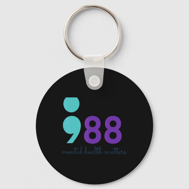 988 Mental Hralth S Suicide Prevention Aware  Key Ring (Front)