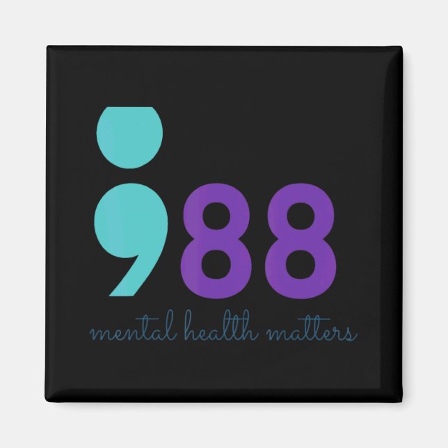 988 Mental Hralth S Suicide Prevention Aware  Magnet (Front)