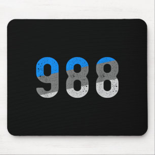 988 prevention hotline health awareness mouse mat