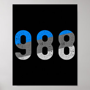 988 prevention hotline health awareness poster