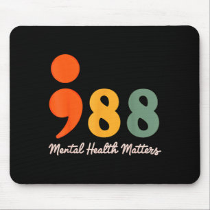 988 semicolon mental health prevention mouse mat