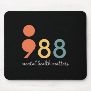 988 Semicolon Mental Health Problems Suicide Preve Mouse Mat