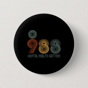 988 Semicolon Mental Health S 6 Cm Round Badge