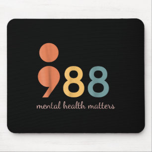 988 Semicolon Mental Health S Awareness Mouse Mat
