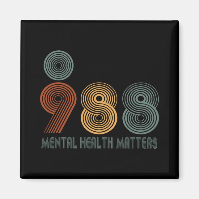 988 Semicolon Mental Health S  Magnet (Front)
