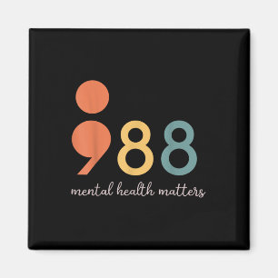 988 Semicolon Mental Health S Suicide Prevention Magnet