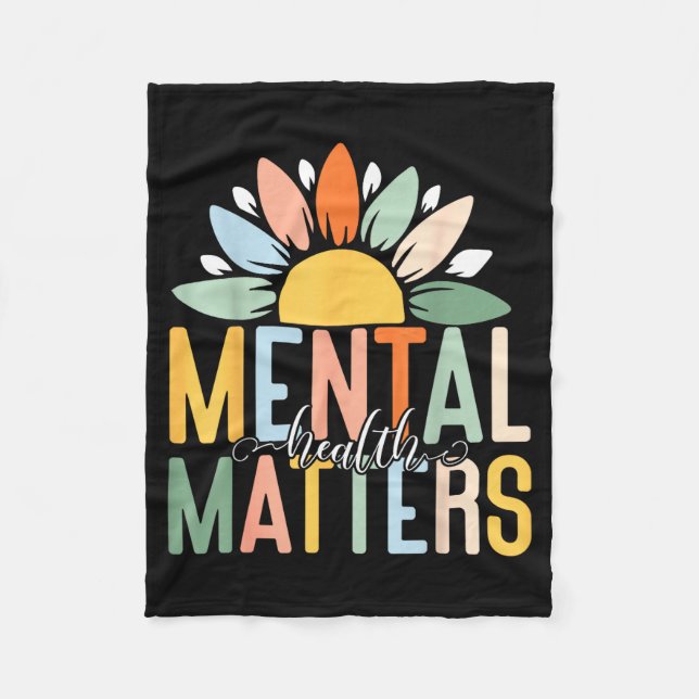 988 Semicolon Mental Health S Suicide Prevention W Fleece Blanket (Front)