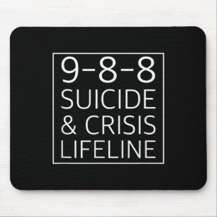 988 Shirt - Suicide Awareness Crisis Lifeline 988 Mouse Mat