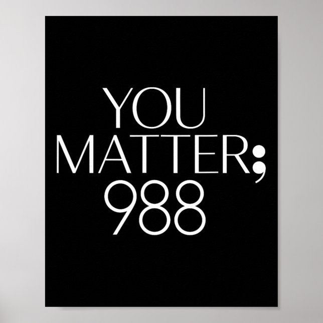 988 Suicide Prevention Awareness _1  Poster (Front)