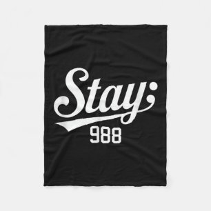 988 Suicide Prevention Awareness  Fleece Blanket