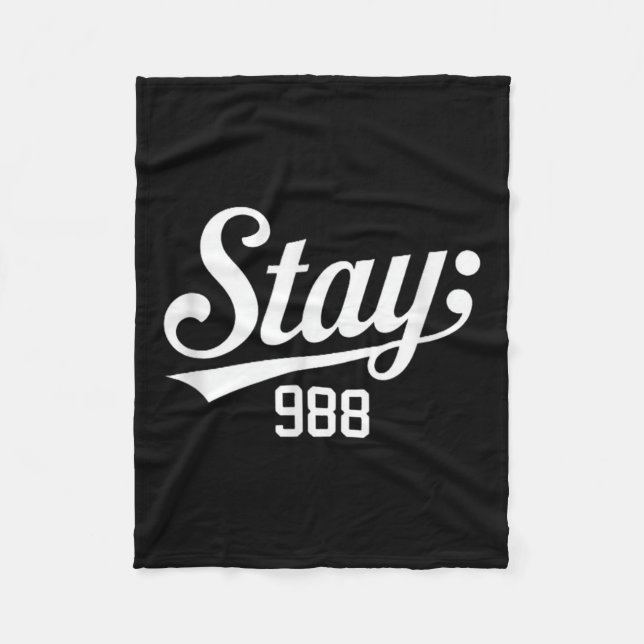 988 Suicide Prevention Awareness  Fleece Blanket (Front)