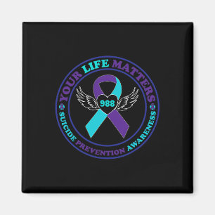 988 Suicide Prevention Awareness Semi-colon Mental Magnet