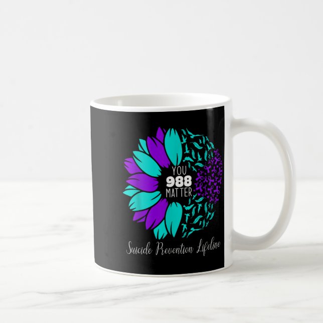 988 Suicide Prevention Awareness Semi-colon You  Coffee Mug (Right)
