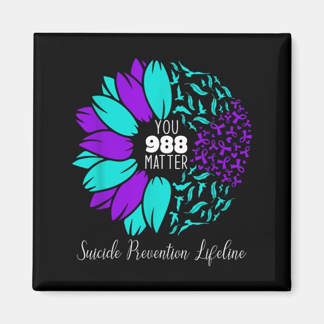988 Suicide Prevention Awareness Semi-colon You  Magnet (Front)
