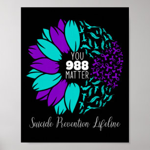 988 Suicide Prevention Awareness Semi-colon You Pr Poster