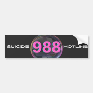 988 Suicide Prevention Bumper Sticker - P