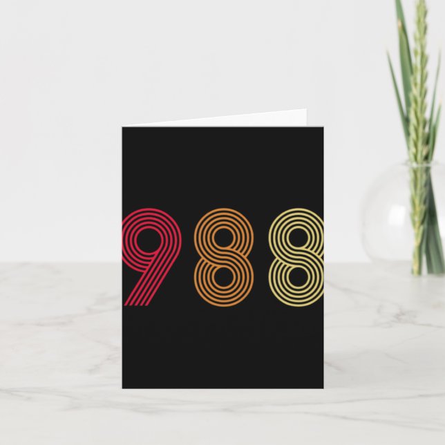 988 Suicide Prevention Hotline Health Mental Aware Card (Front)