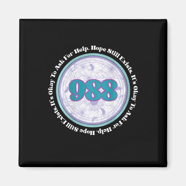 988 Suicide Prevention It's Okay To Ask For Help B Magnet (Front)