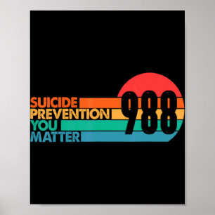 988 Suicide Prevention Lifeline 988 Awareness 988 Poster
