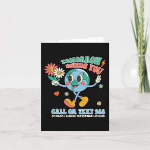988 Suicide Prevention Stay Tomorrow Needs You Men Card
