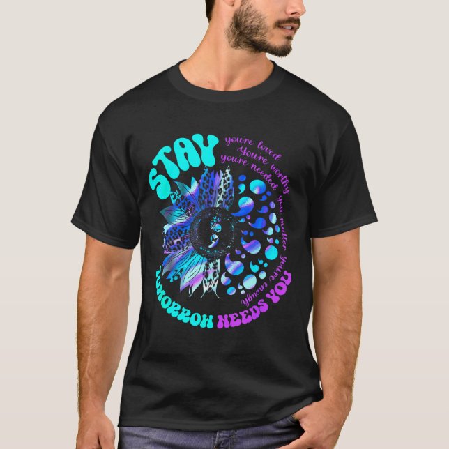 988 Suicide Prevention Stay Tomorrow Needs You Men T-Shirt (Front)