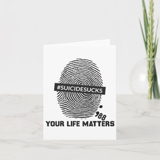 988 Suicide Prevention Your Life Problems Suicide  Card (Front)