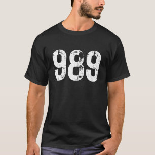 989 Area Code Saginaw MI Mobile Telephone Area Cod T-Shirt