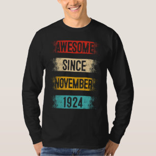98 Year Old Awesome Since November 1924 98th Birth T-Shirt