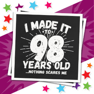 98 Year Old Sarcastic Meme Funny 98th Birthday Napkin
