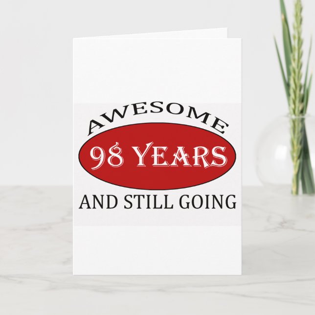 98 years old birthday designs card (Front)