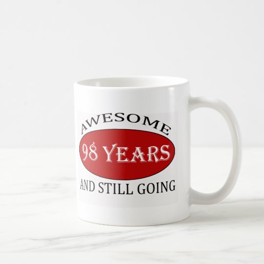 98 years old birthday designs coffee mug