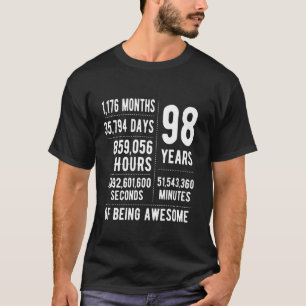98th Birthday Men Women Funny 98 Years Old T-Shirt