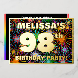 98th Birthday Party — Fun, Colourful Fireworks Loo