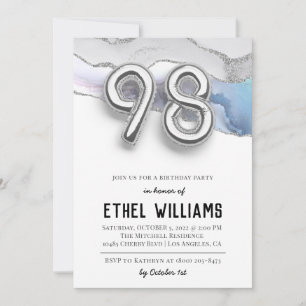 98th Birthday Party Invitation