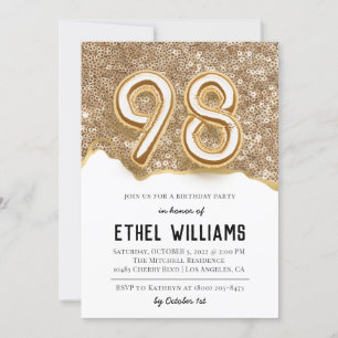 98th Birthday Party Invitation