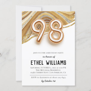 98th Birthday Party Invitation