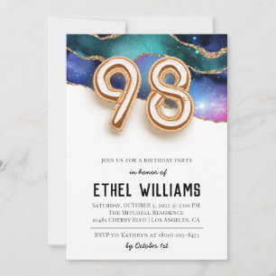 98th Birthday Party Invitation