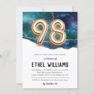 98th Birthday Party Invitation