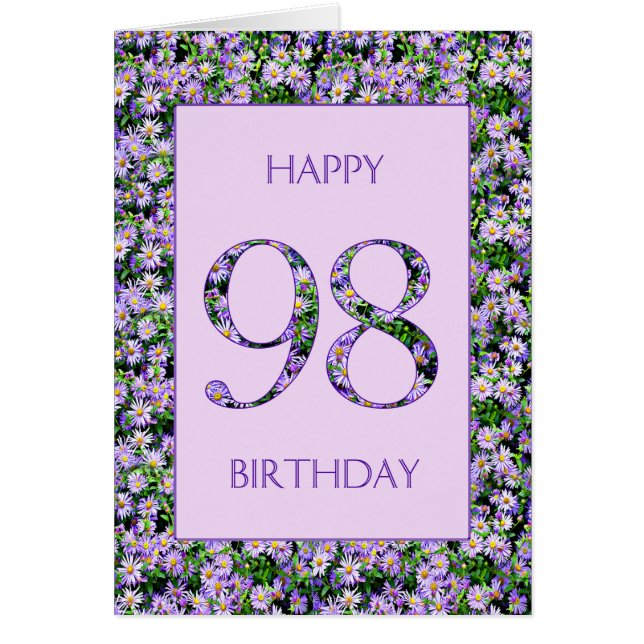 98th Birthday Purple Daisies (Front)