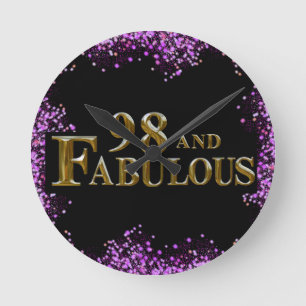 98th Birthday  Round Clock