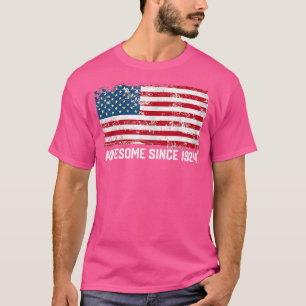 98th birthday, vintage usa , Awesome since 1924  T-Shirt