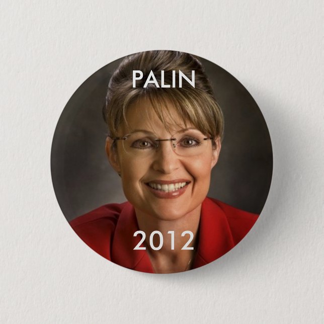 996-0119, PALIN, 2012 6 CM ROUND BADGE (Front)