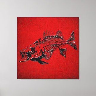 999.9: Bass Skeleton Canvas Print