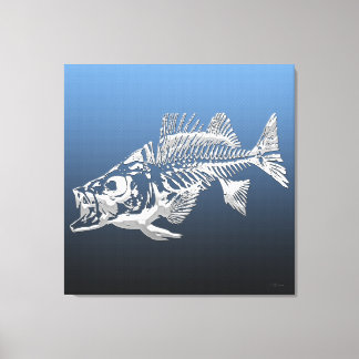 999.9: Bass Skeleton Canvas Print