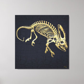 999.9: Chameleon Skeleton Canvas Print