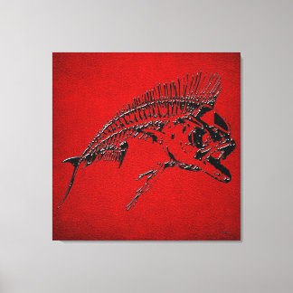 999.9: Dolphin Fish Skeleton Canvas Print
