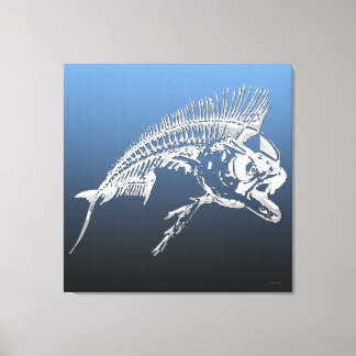 999.9: Dolphin Fish Skeleton Canvas Print