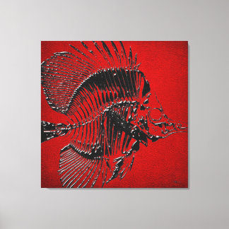 999.9: Yellow Surgeonfish Skeleton Canvas Print